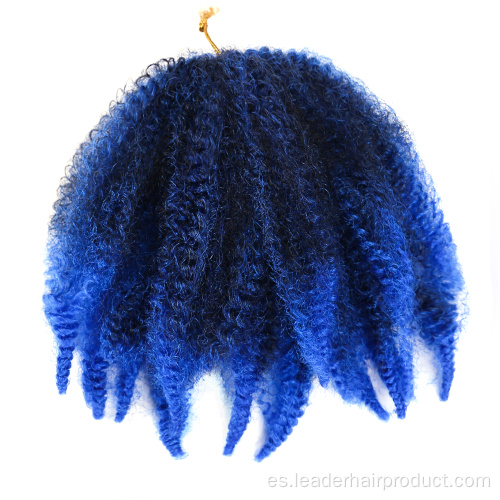 Afro Curly Crochet Trenzas Cabello Fluffy Marley Braid